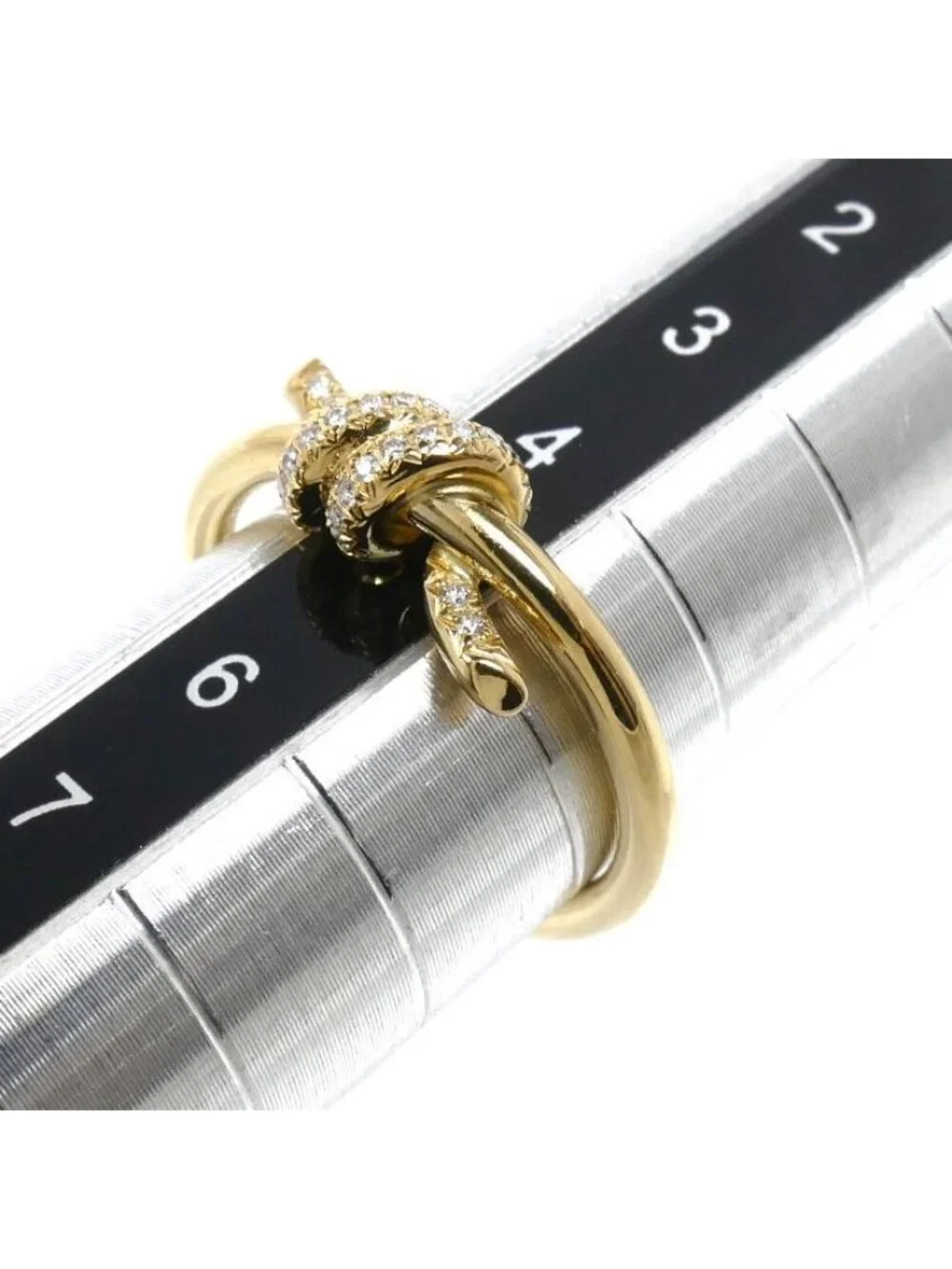 Tiffany & Co 18k Yellow Gold Knot Diamond Ring